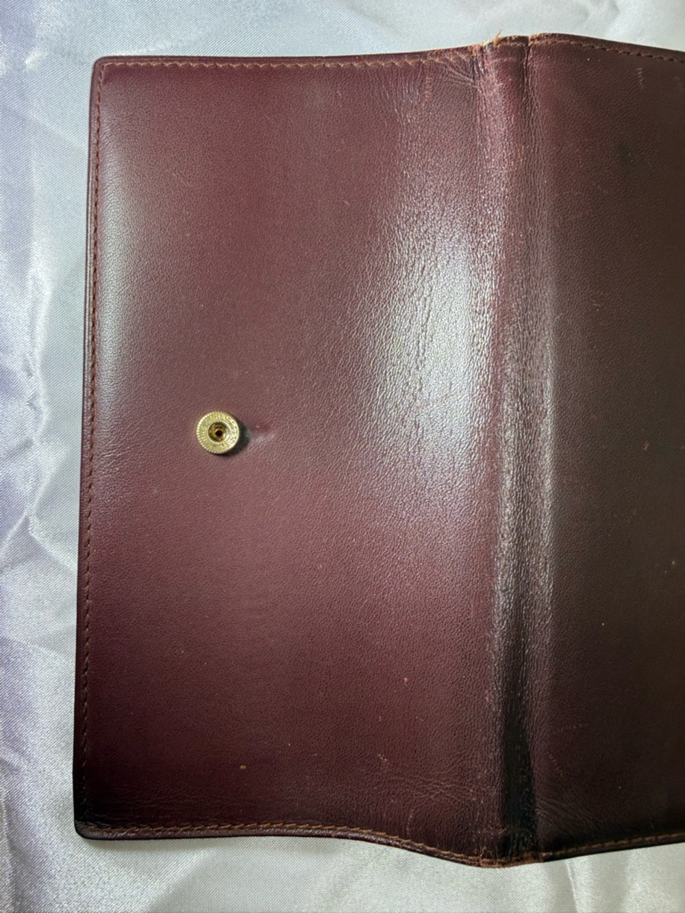 Cartier Must de Cartier Burgundy Leather Long Wallet Gold-tone Corners - Picture 11 of 16
